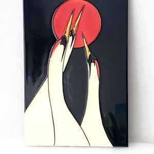 Vintage Fiesta Collection Crane Ceramic Wall Tile